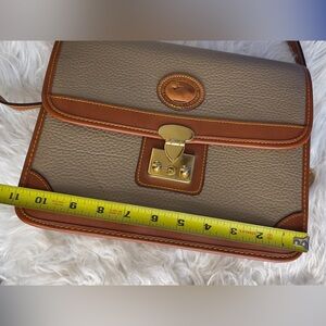 Dooney & Bourke Beige and Brown Leather Shoulder Bag